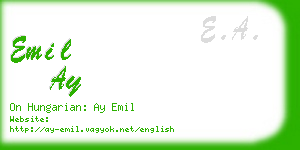emil ay business card